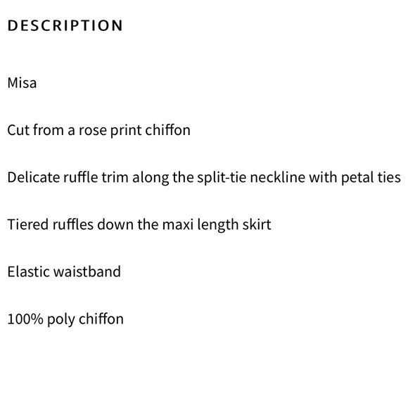 MISA Los Angeles La vie en Rose Hollen Dress Sz L - Picture 7 of 7